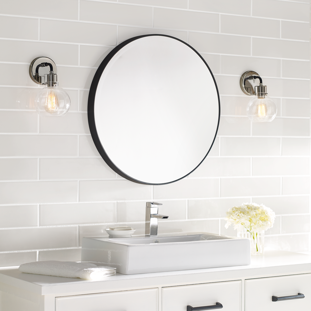 Clara 1 - Light Sconce | Polished Nickel/Textured Black