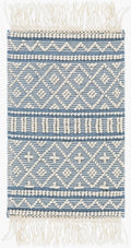Farmhouse Tassels Rug | Blue | FTS2301