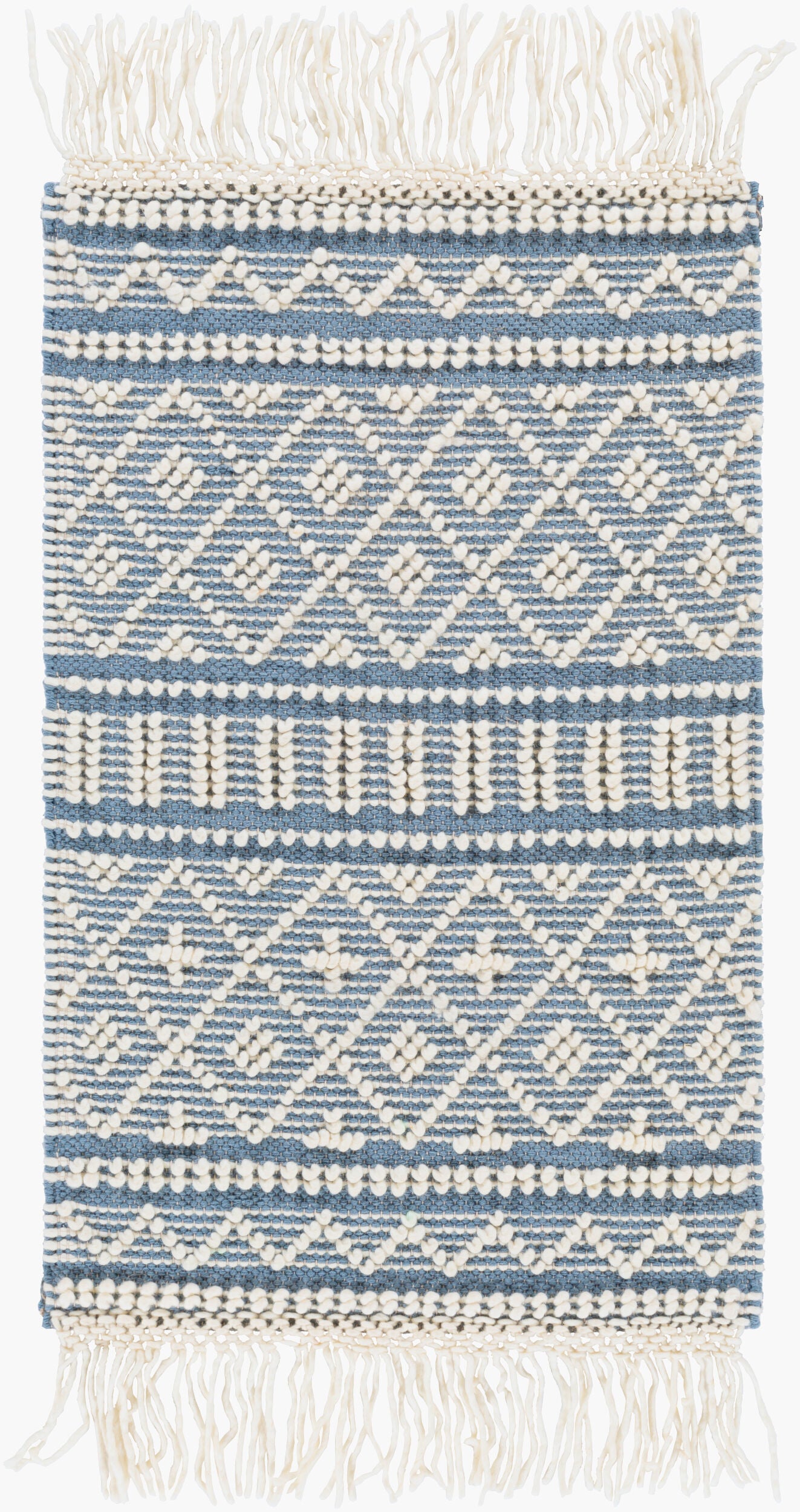Farmhouse Tassels Rug | Blue | FTS2301