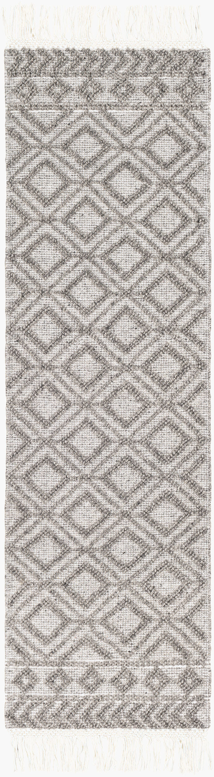 Farmhouse Tassels Rug | Black | FTS2302