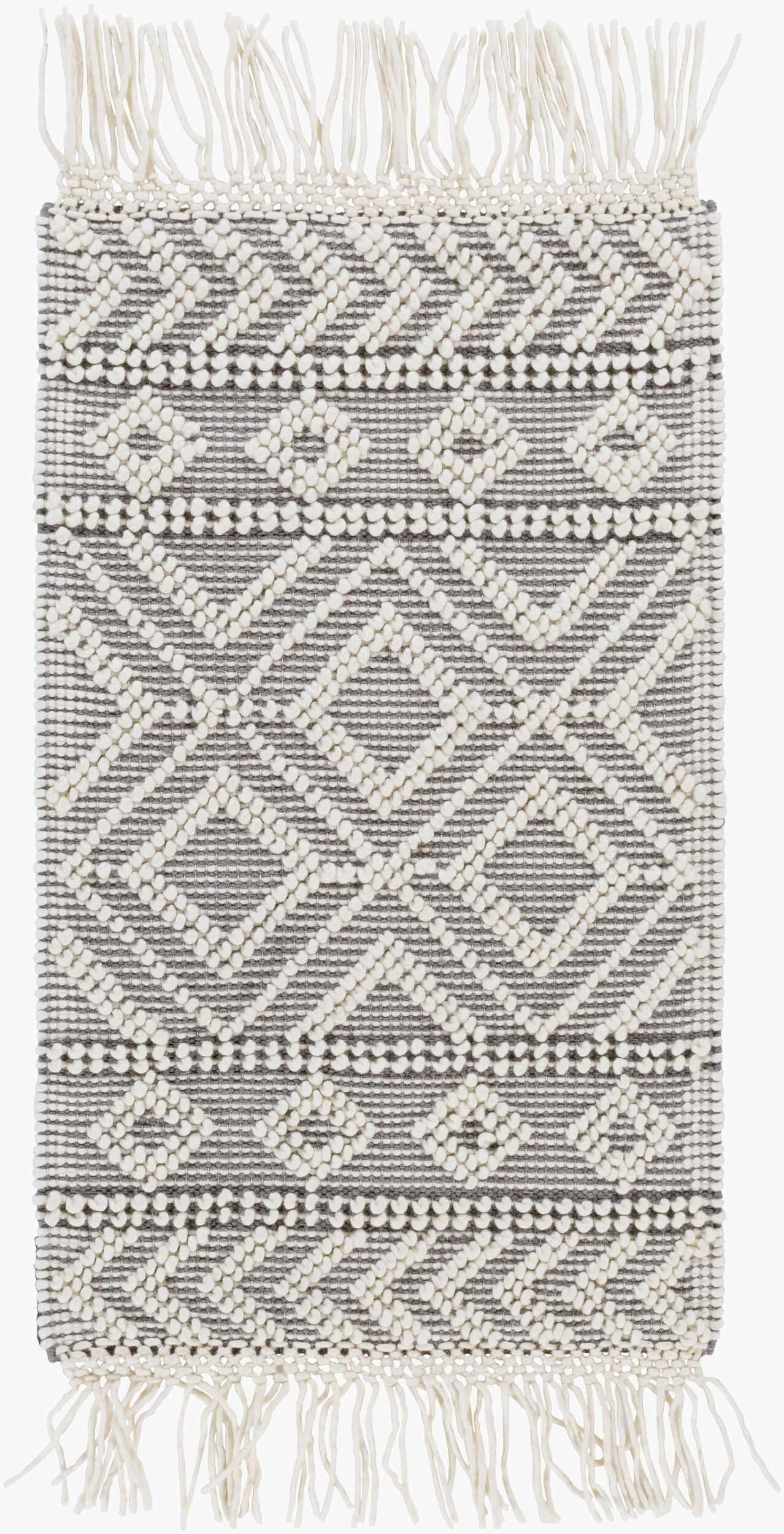 Farmhouse Tassels Rug | Gray | FTS2303