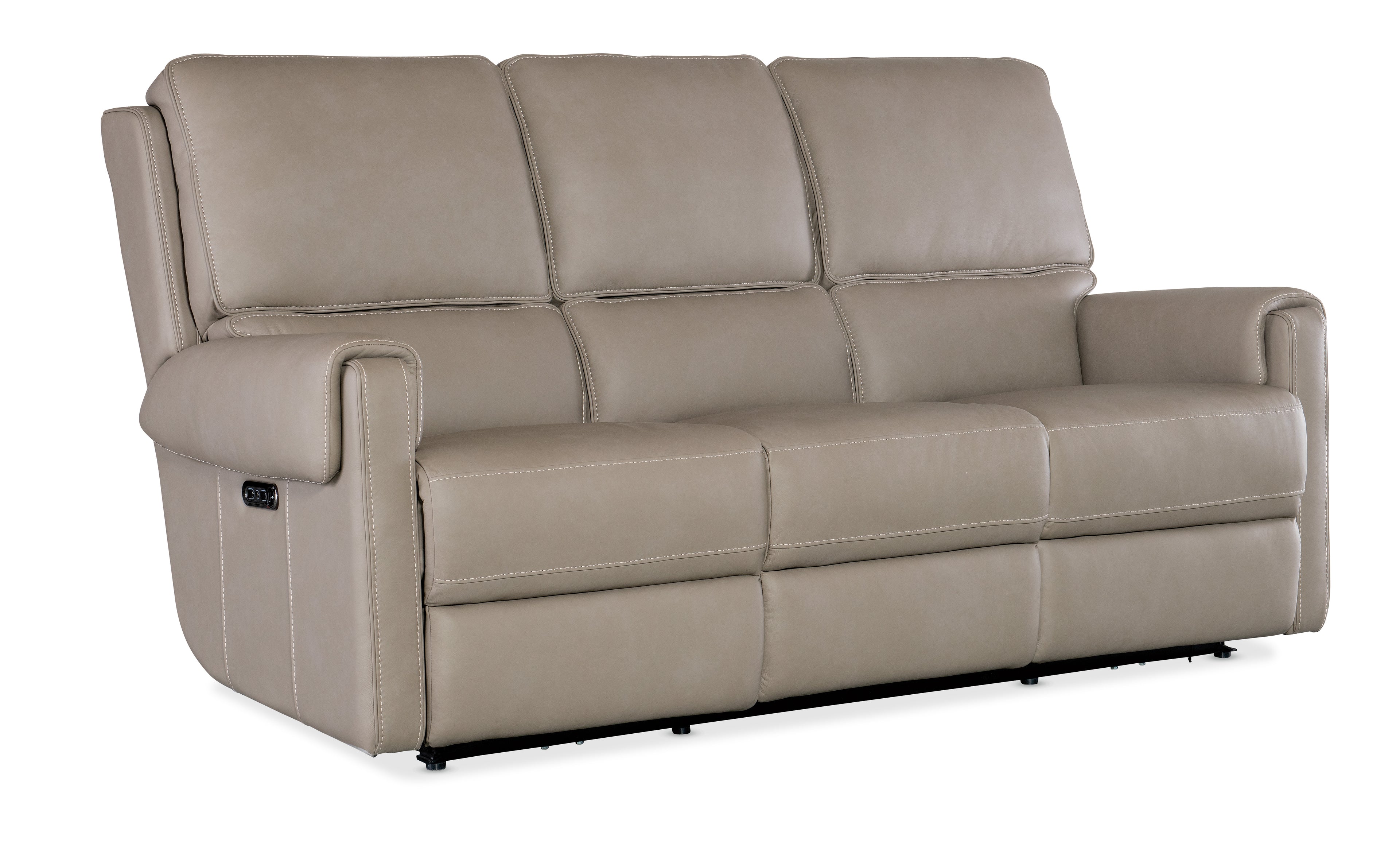 Somers Sofa with Power Recline & Power Headrest | Light Grey