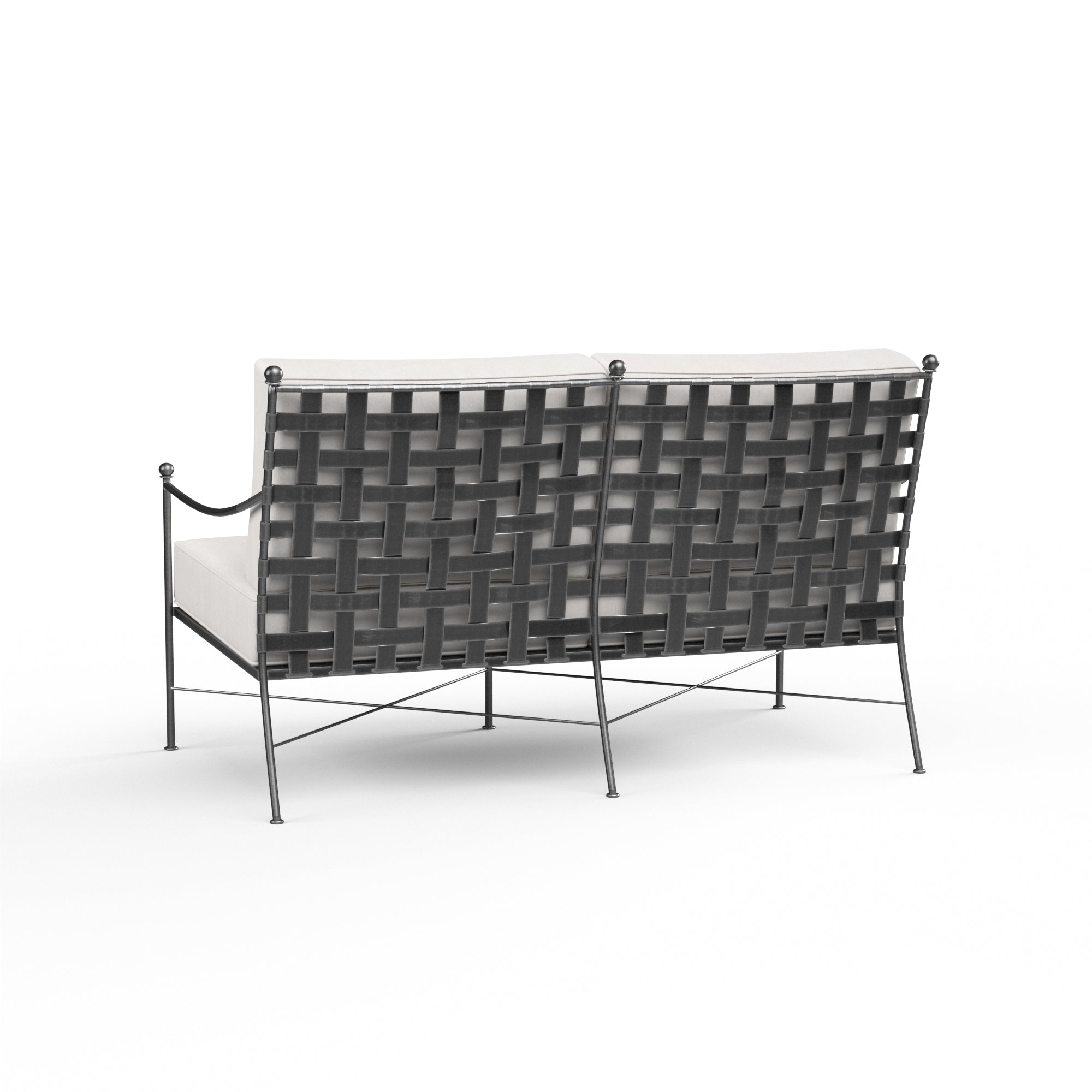 Provence Loveseat in Canvas White w/ Self Welt