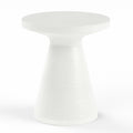 GRC Round End Table, Bone Finish