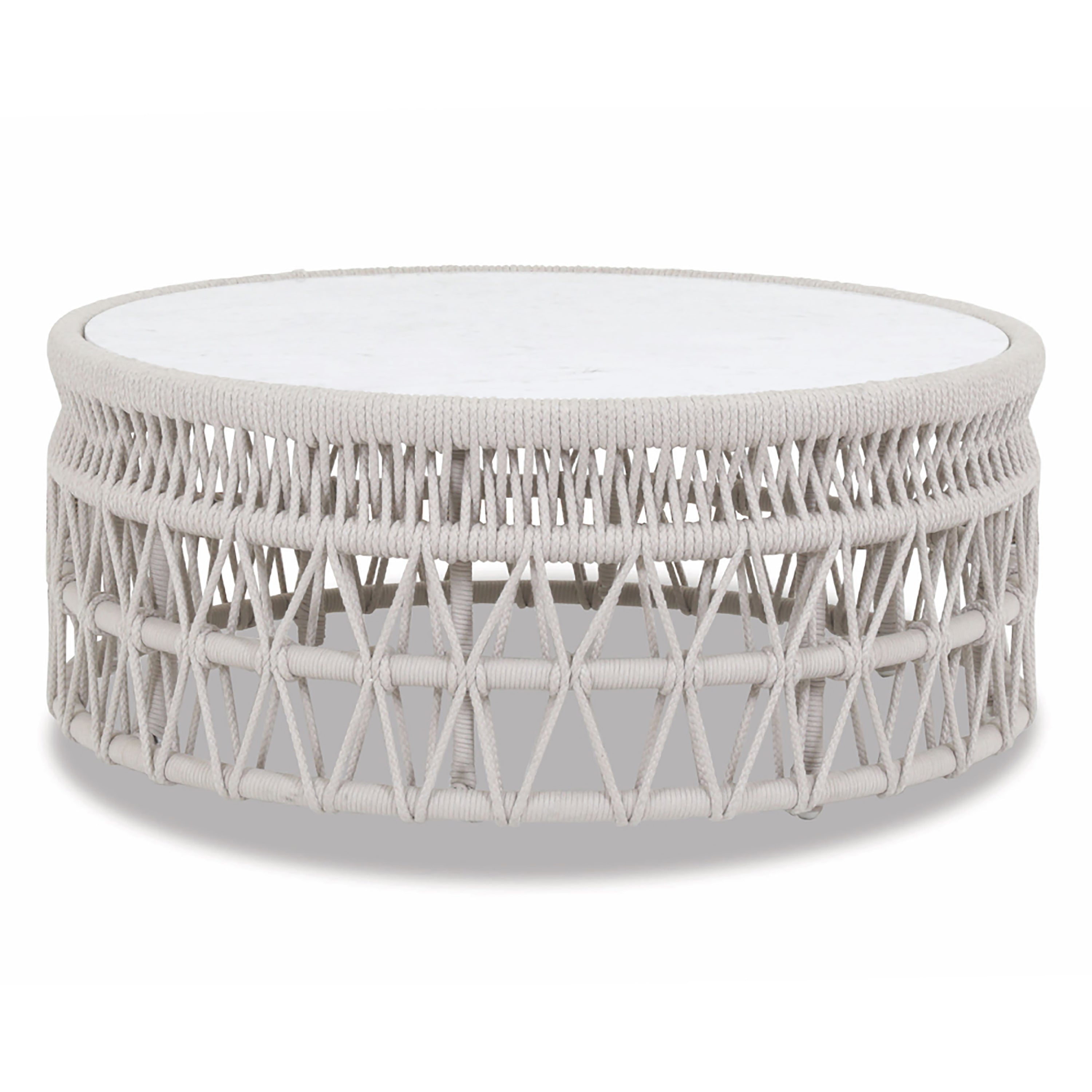 Dana Coffee Table with Honed Carrara Marble Top