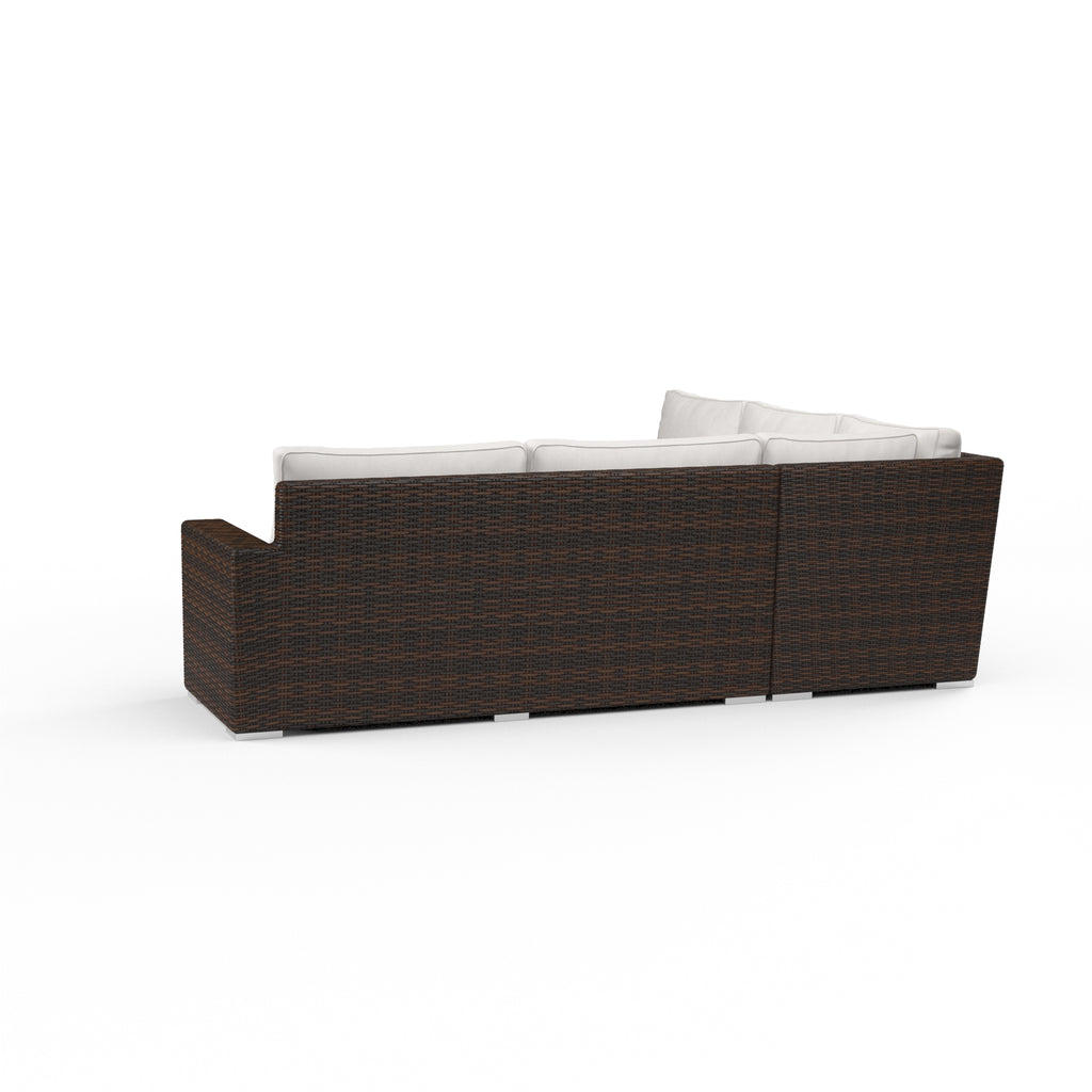 Montecito Sectional in Canvas Flax w/ Self Welt