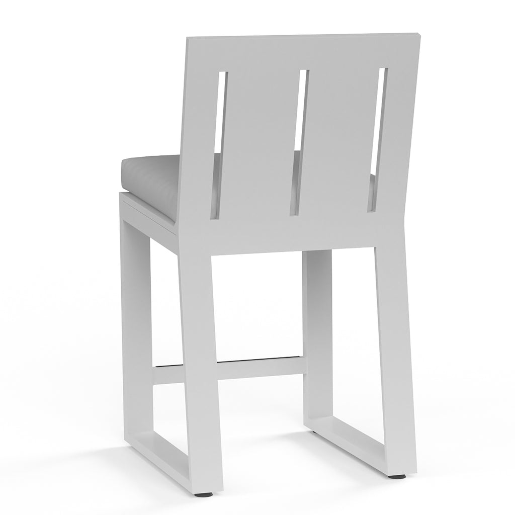 Newport Barstool in Cast Silver, No Welt