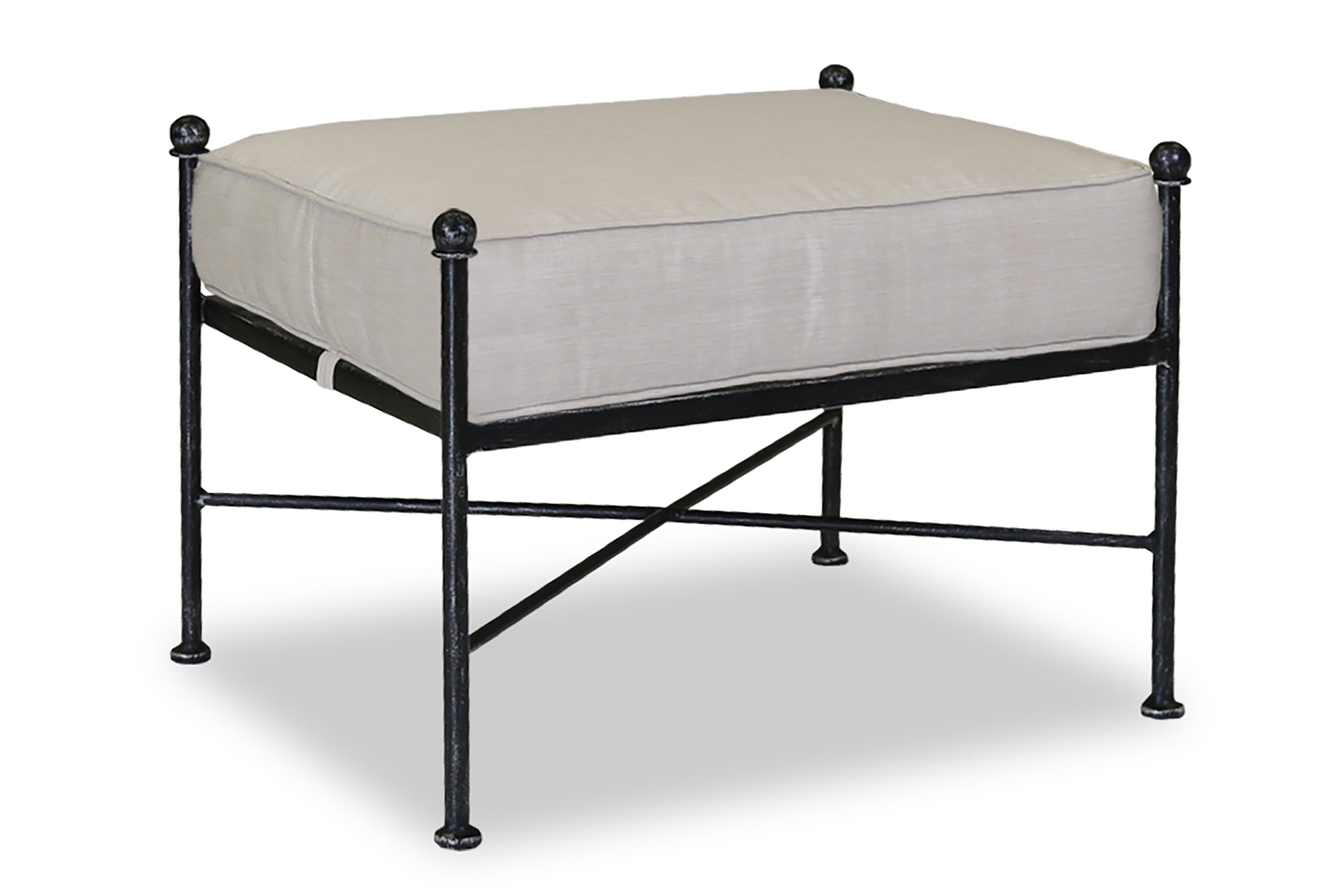 Provence Ottoman in Canvas White w/ Self Welt