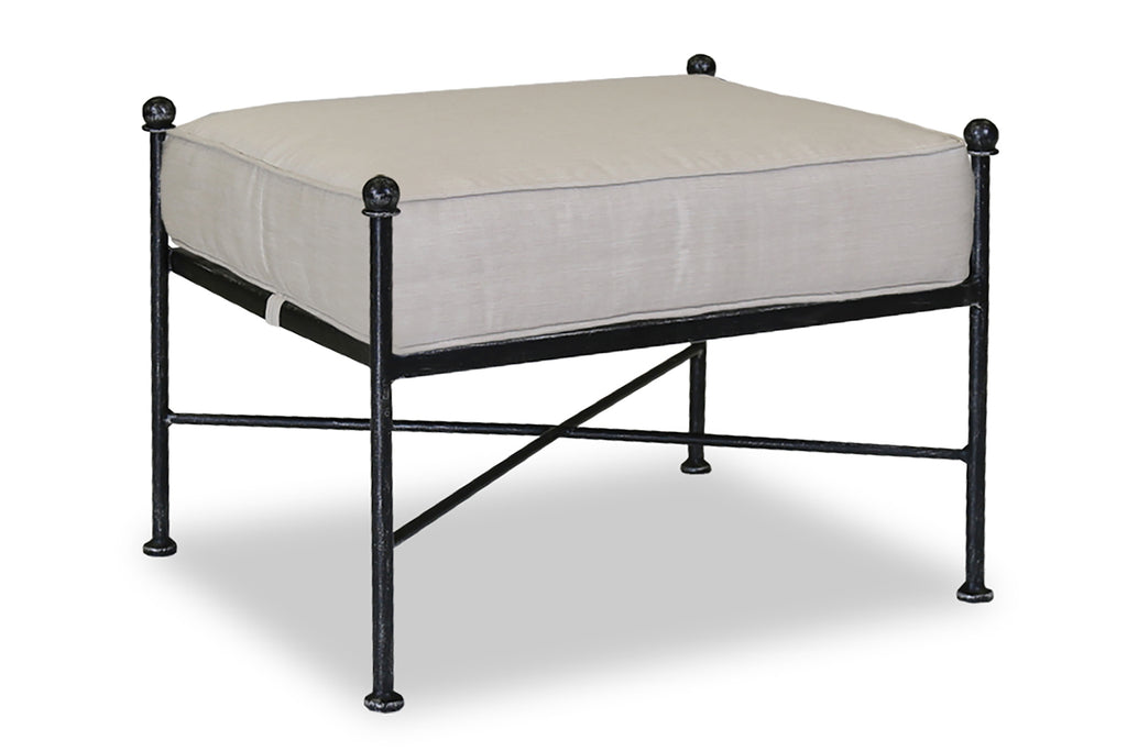Provence Ottoman in Canvas Flax w/ Self Welt