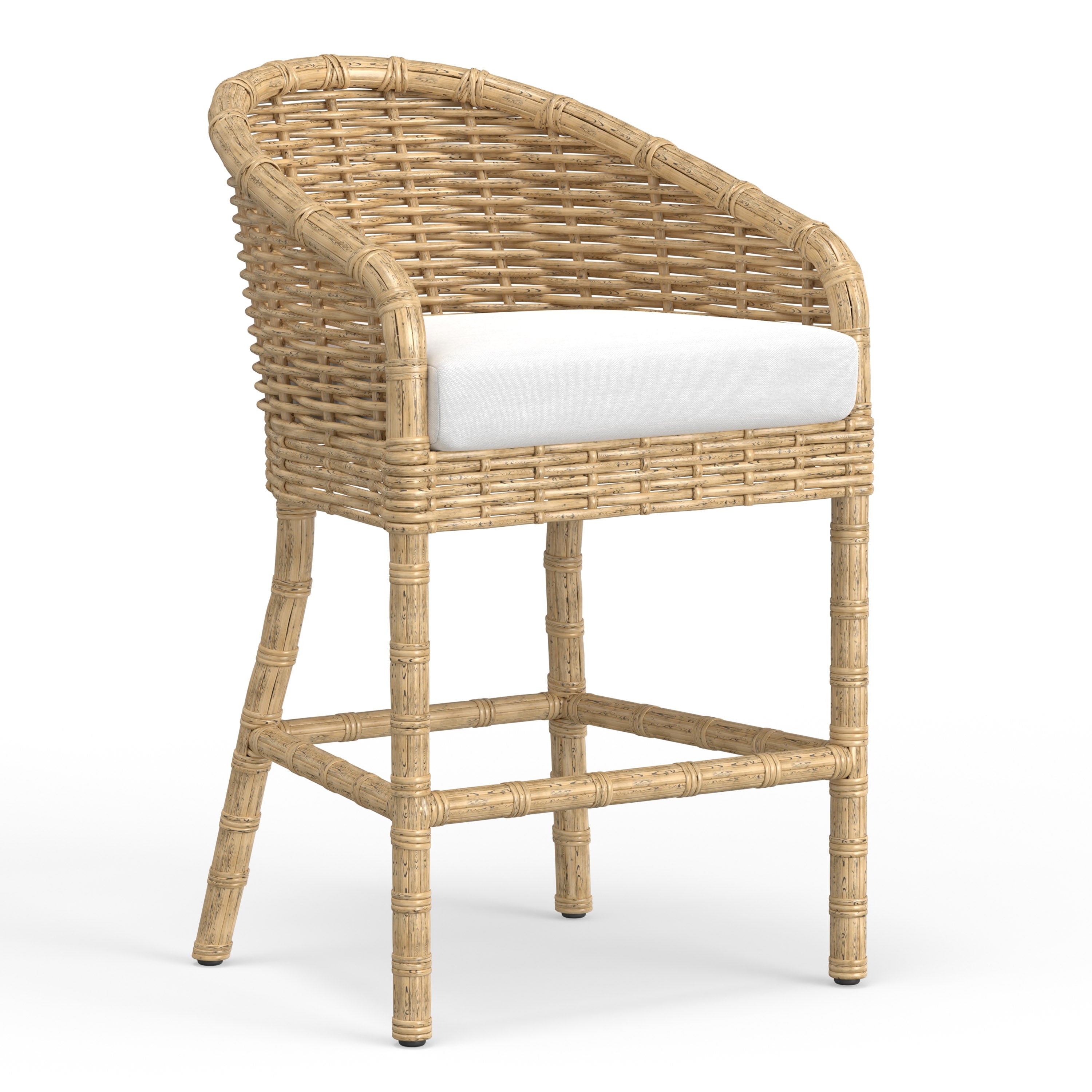 Playa Counter Stool in Soothe Pearl w/ Flange Welt