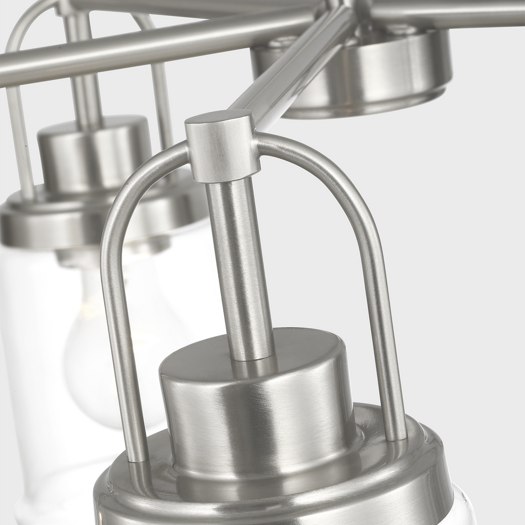 Anders Five Light Chandelier | Brushed Nickel Bulb(s) Not Included