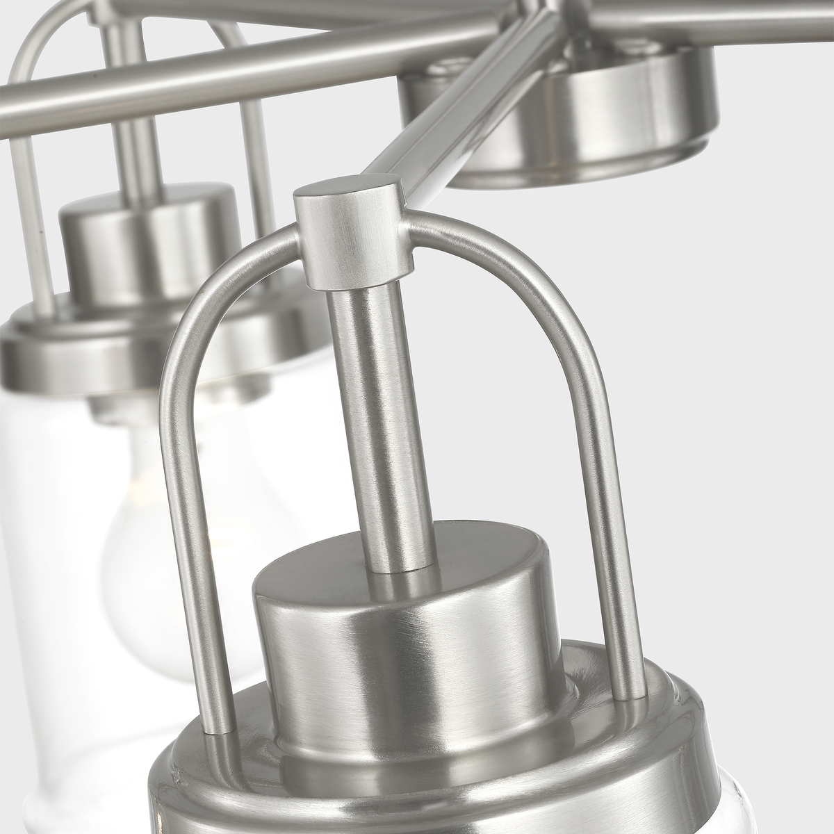 Anders Five Light Chandelier | Brushed Nickel Bulb(s) Not Included
