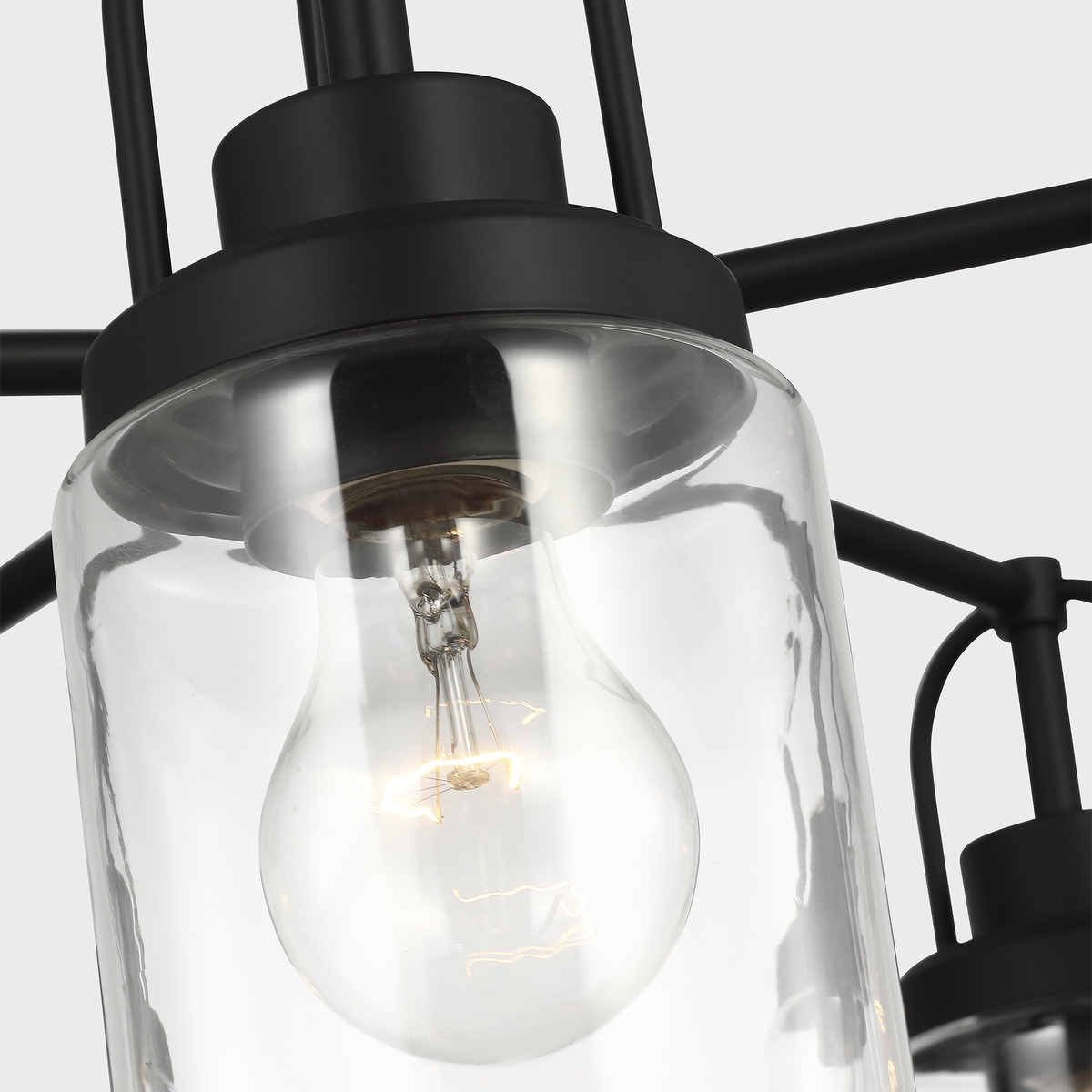 Anders Five Light Chandelier | Midnight Black Bulb(s) Not Included