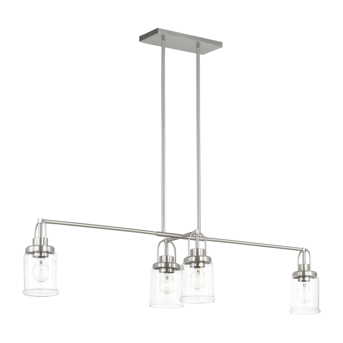 Anders Four Light Chandelier | Brushed Nickel Bulb(s) Not Included