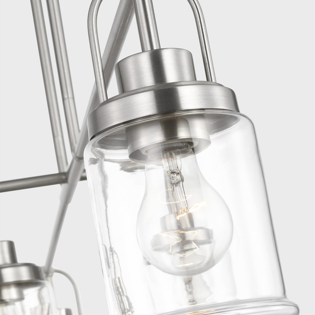 Anders Four Light Chandelier | Brushed Nickel Bulb(s) Not Included