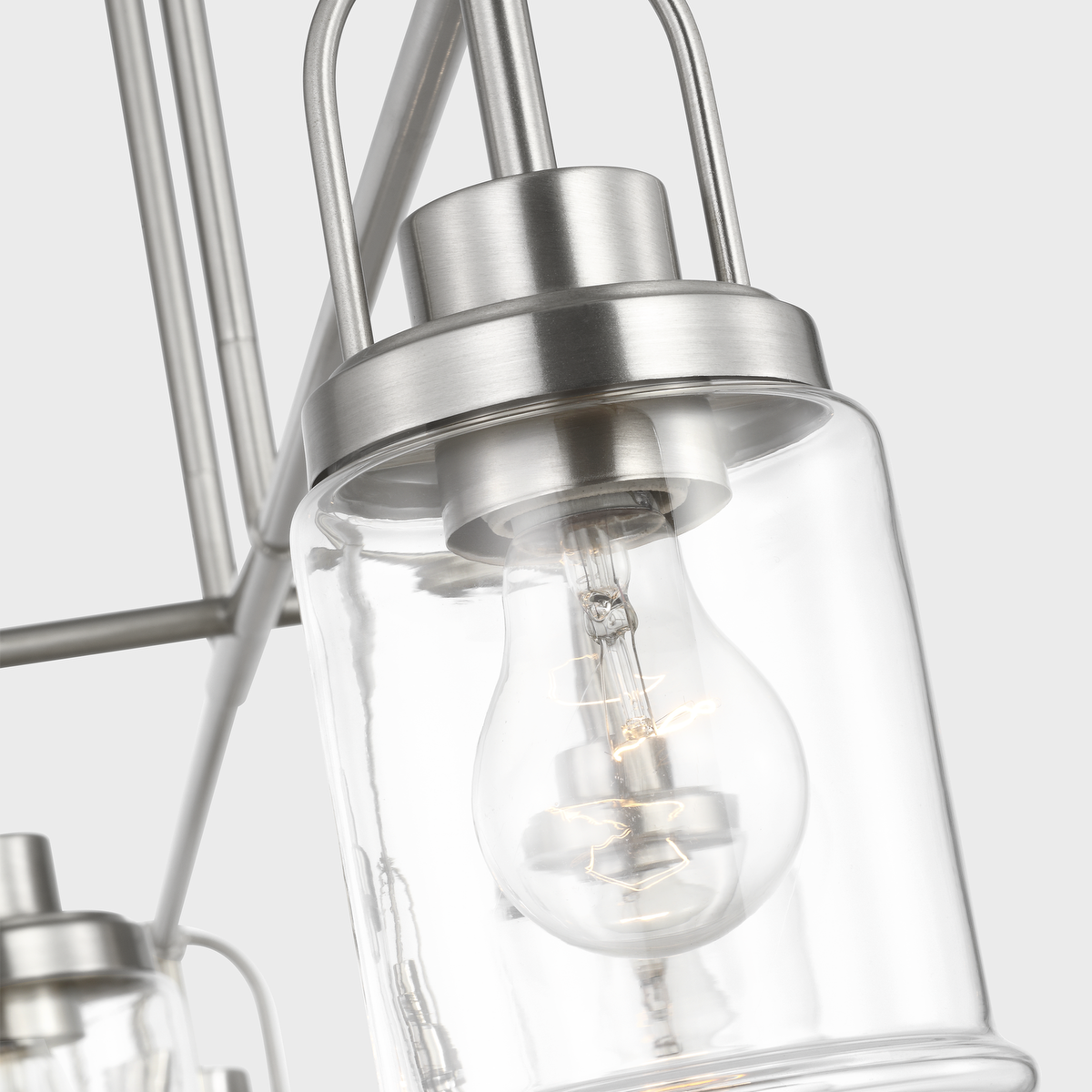 Anders Four Light Chandelier | Brushed Nickel Bulb(s) Not Included