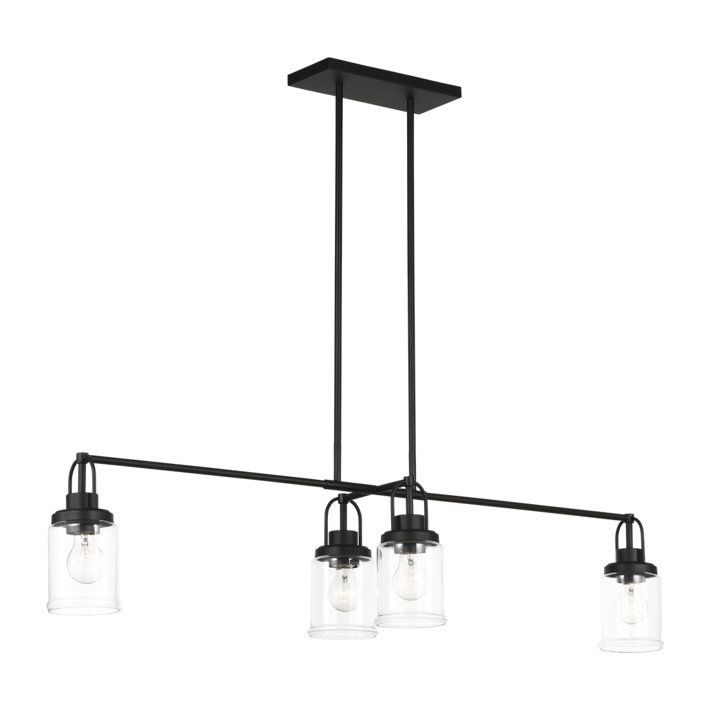 Anders Four Light Chandelier | Midnight Black Bulb(s) Not Included