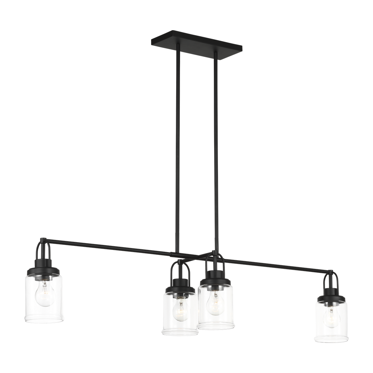 Anders Four Light Chandelier | Midnight Black Bulb(s) Not Included