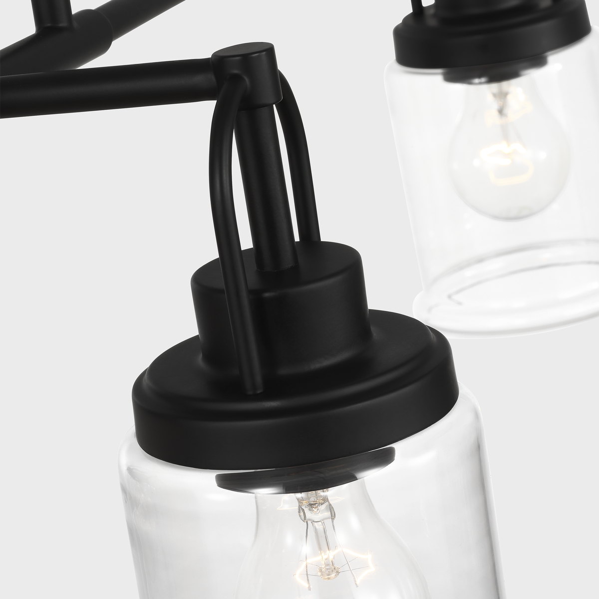 Anders Four Light Chandelier | Midnight Black Bulb(s) Not Included