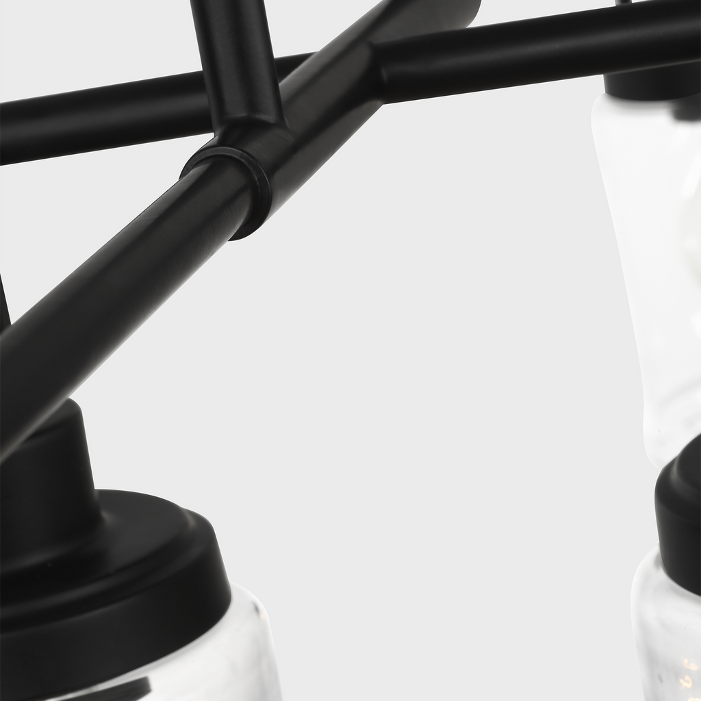 Anders Four Light Chandelier | Midnight Black Bulb(s) Not Included