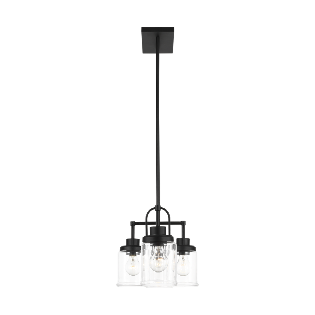 Anders Four Light Chandelier | Midnight Black Bulb(s) Not Included