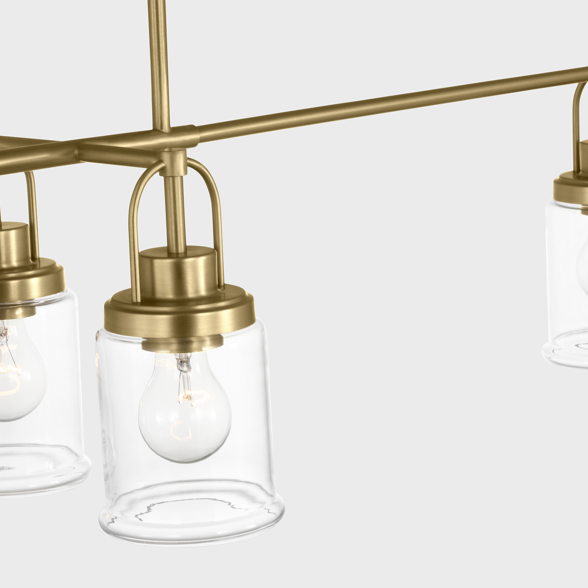 Anders Four Light Chandelier | Satin Brass Bulb(s) Not Included