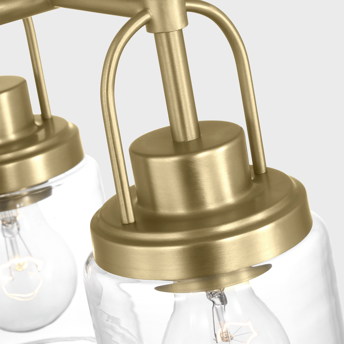 Anders Four Light Chandelier | Satin Brass Bulb(s) Not Included