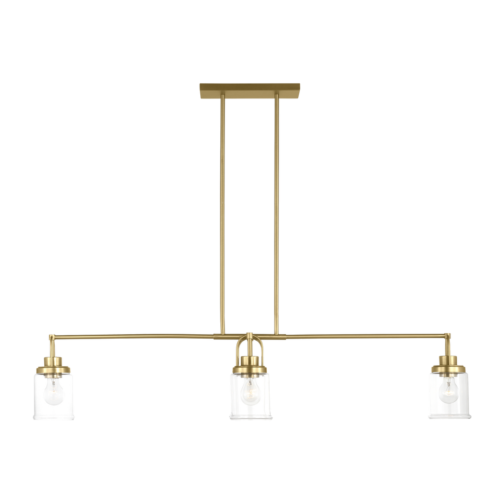 Anders Four Light Chandelier | Satin Brass Bulb(s) Not Included