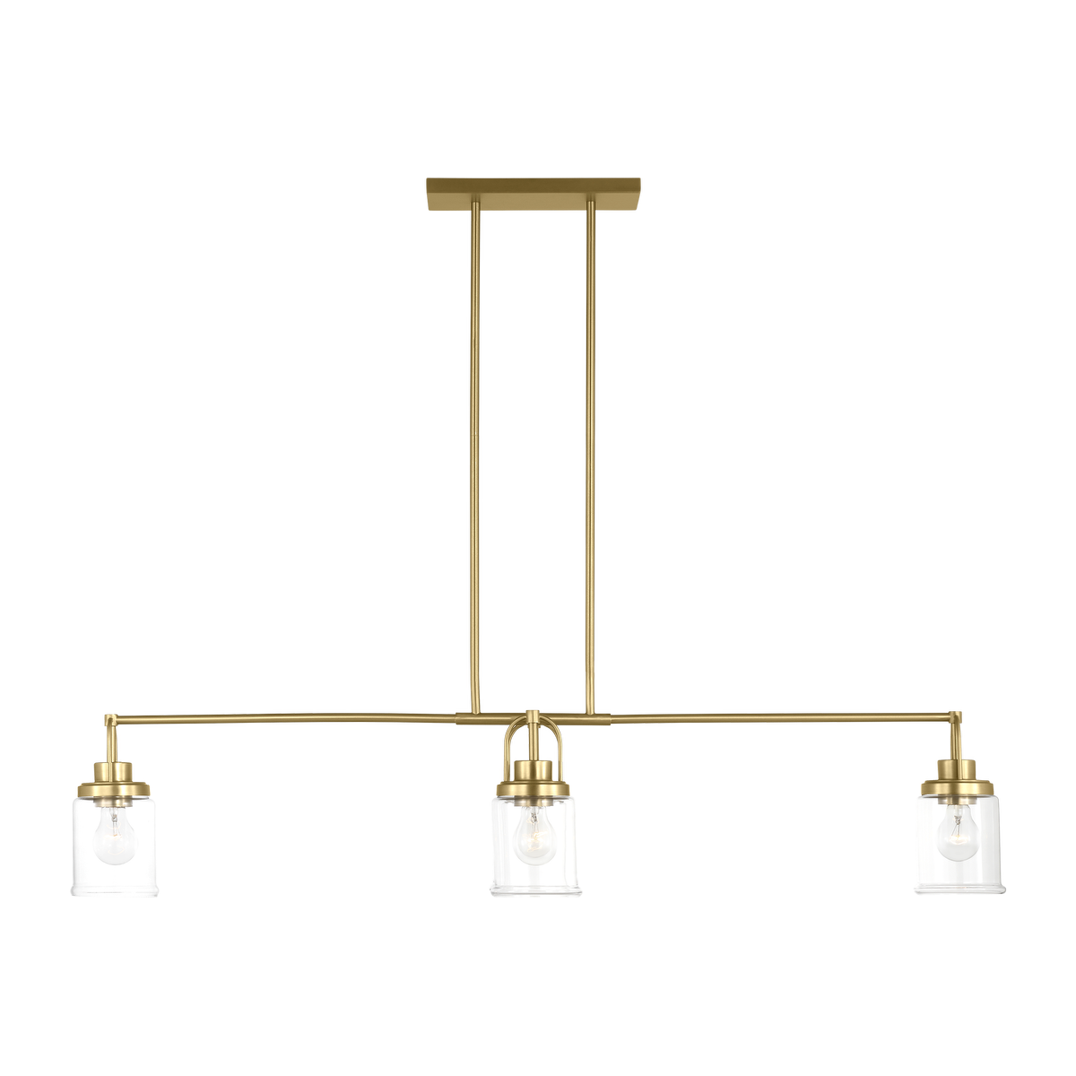 Anders Four Light Chandelier | Satin Brass Bulb(s) Not Included