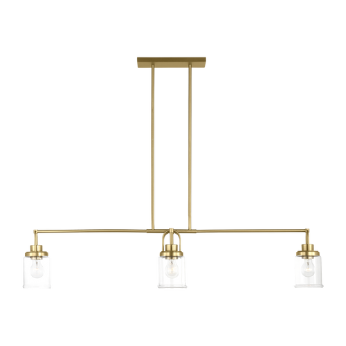 Anders Four Light Chandelier | Satin Brass Bulb(s) Not Included