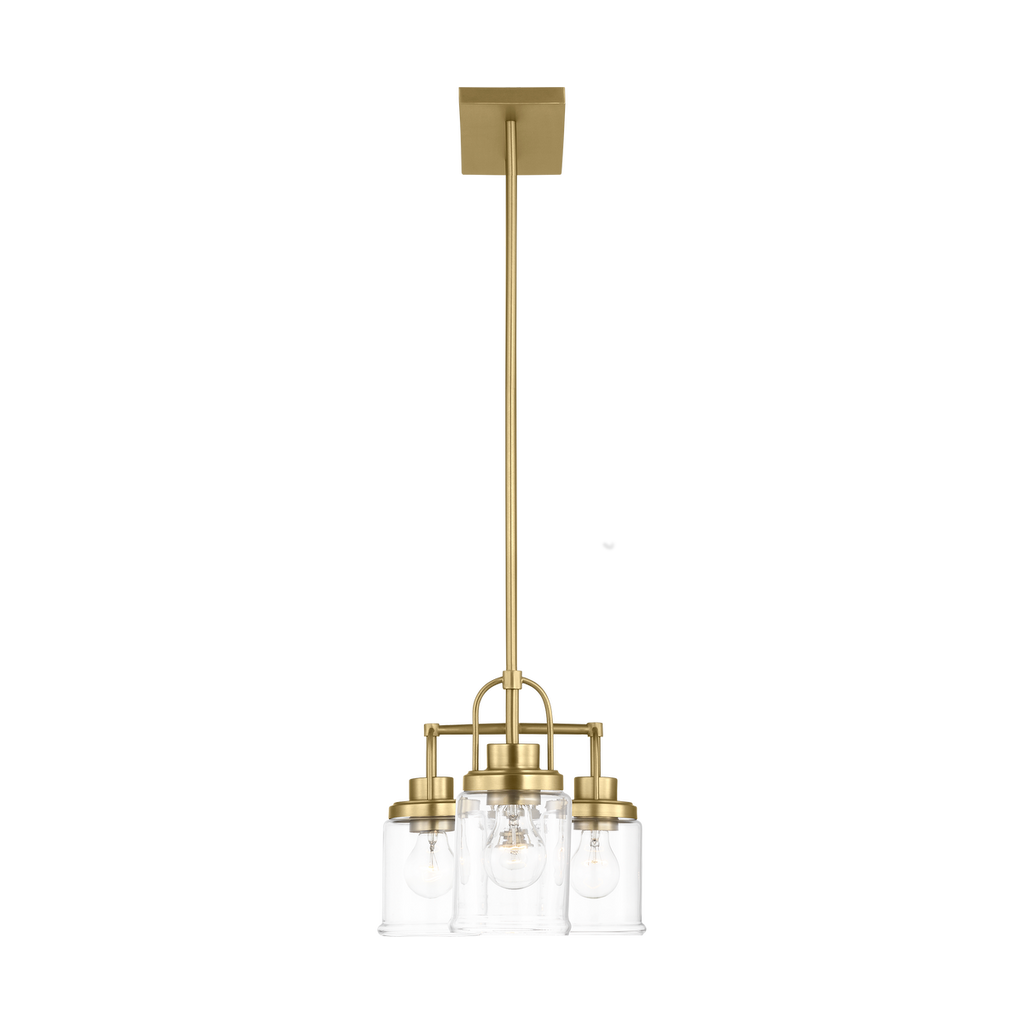 Anders Four Light Chandelier | Satin Brass Bulb(s) Not Included