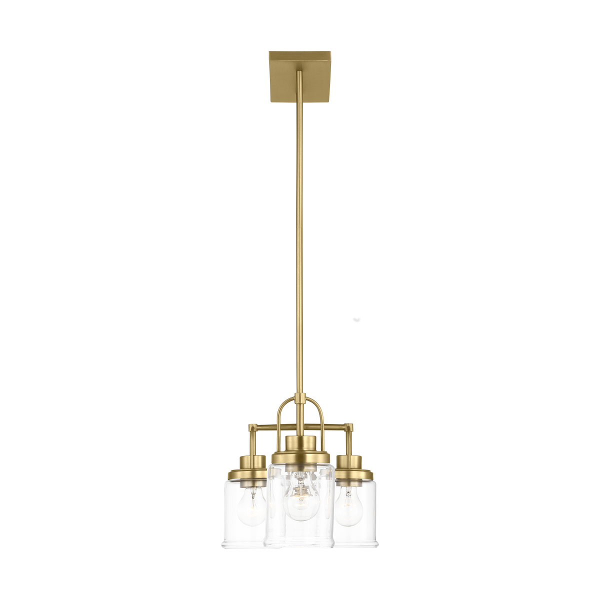 Anders Four Light Chandelier | Satin Brass Bulb(s) Not Included
