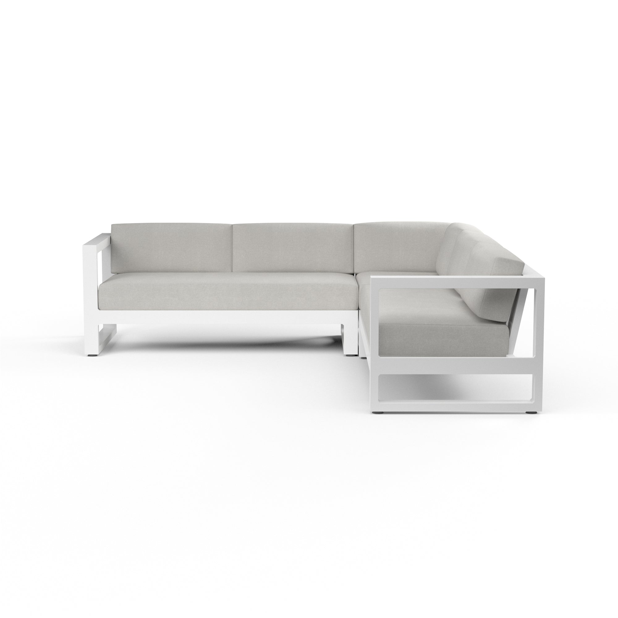 Newport Sectional in Cast Silver, No Welt