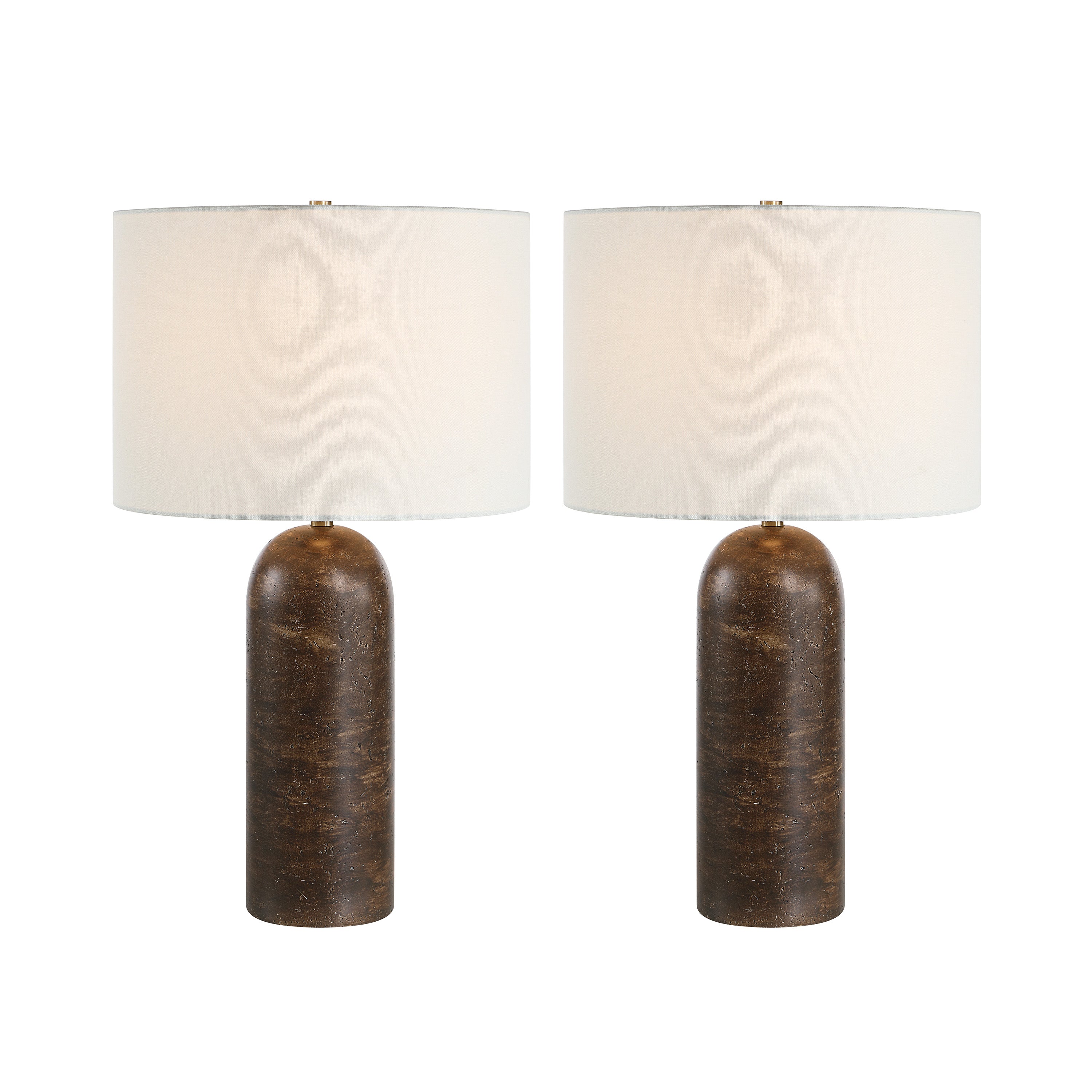 Dorato Table Lamp | Brown Travertine