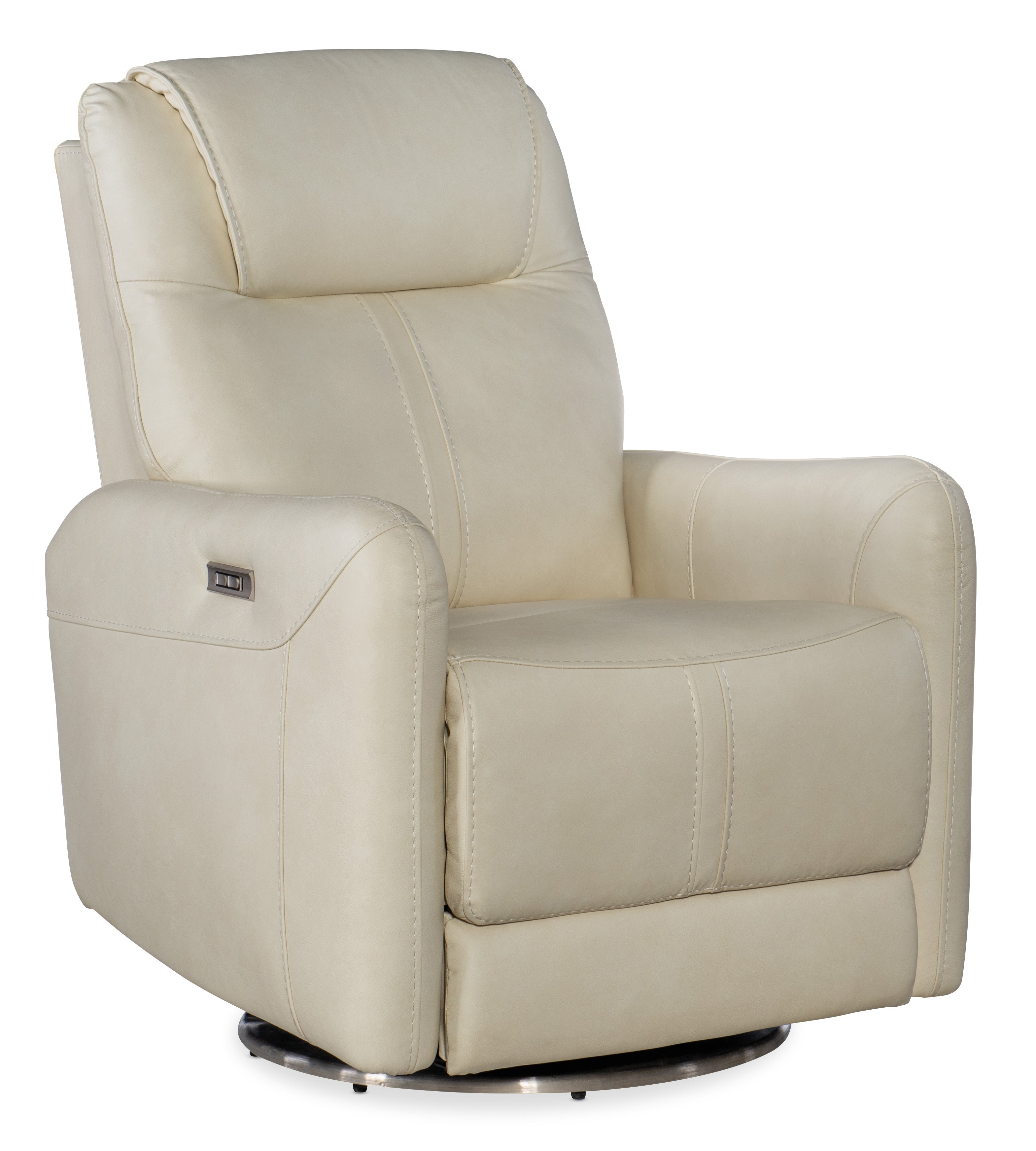 Steffen Swivel Power Recliner with Power Headrest | Beige