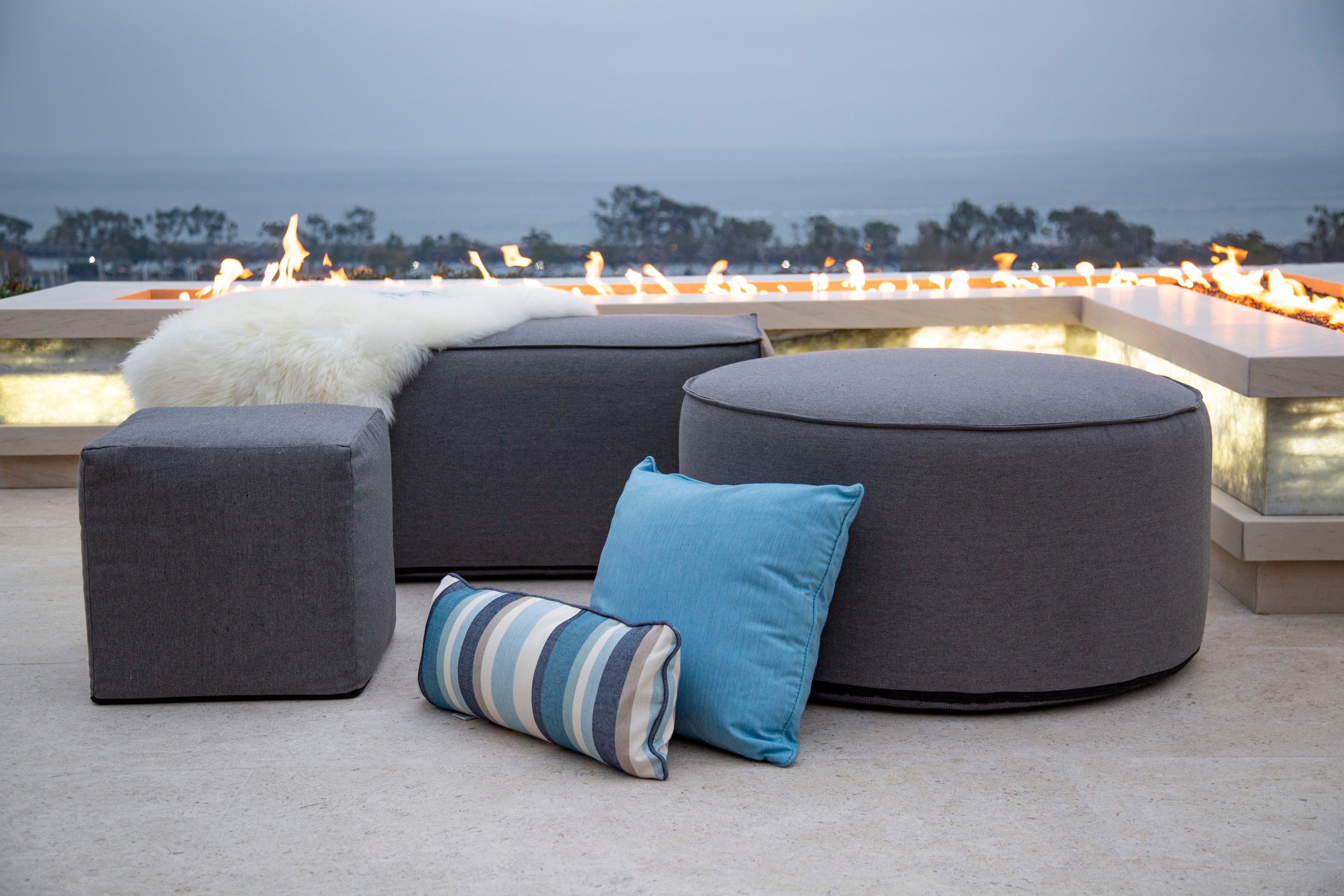 Square Coffee Table/Ottoman in Heritage Granite | 48"