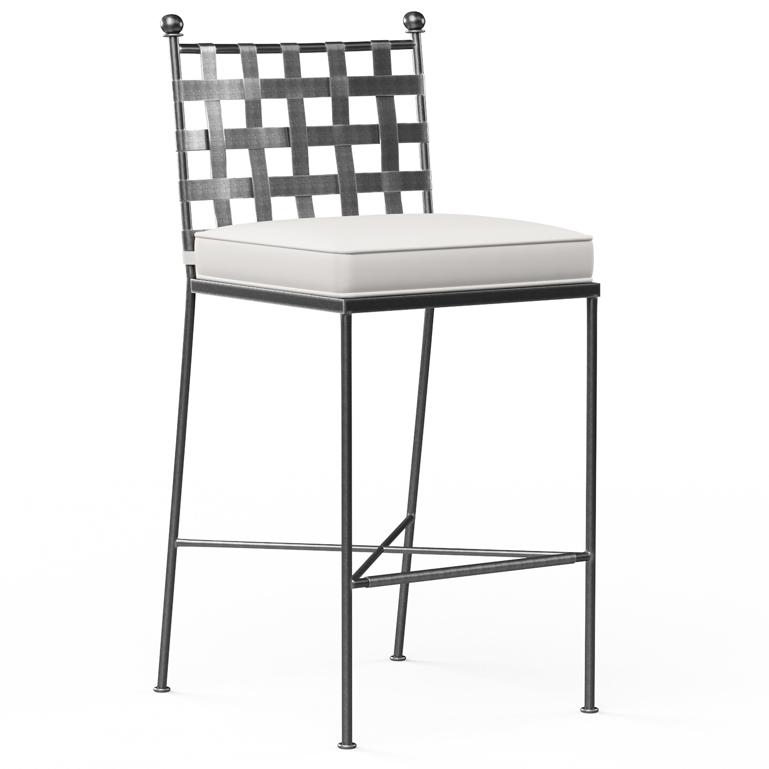 Provence Barstool in Canvas White w/ Self Welt