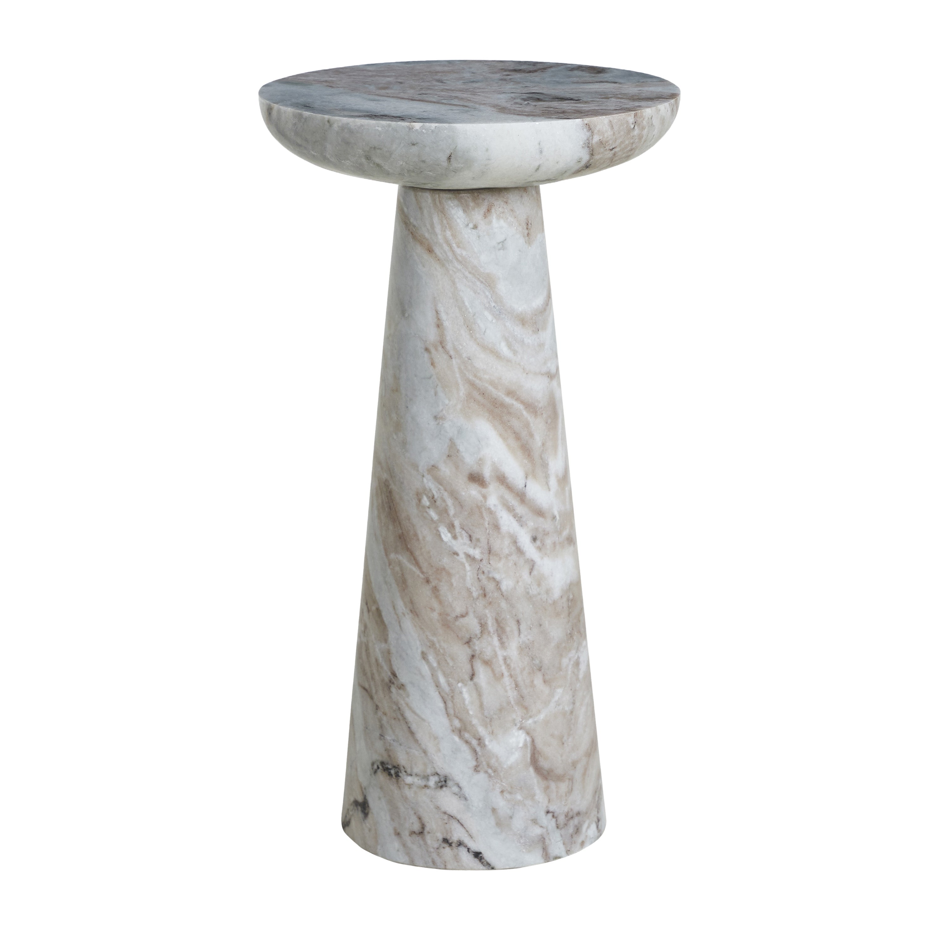 Mercura Side Table | White Marble | Short