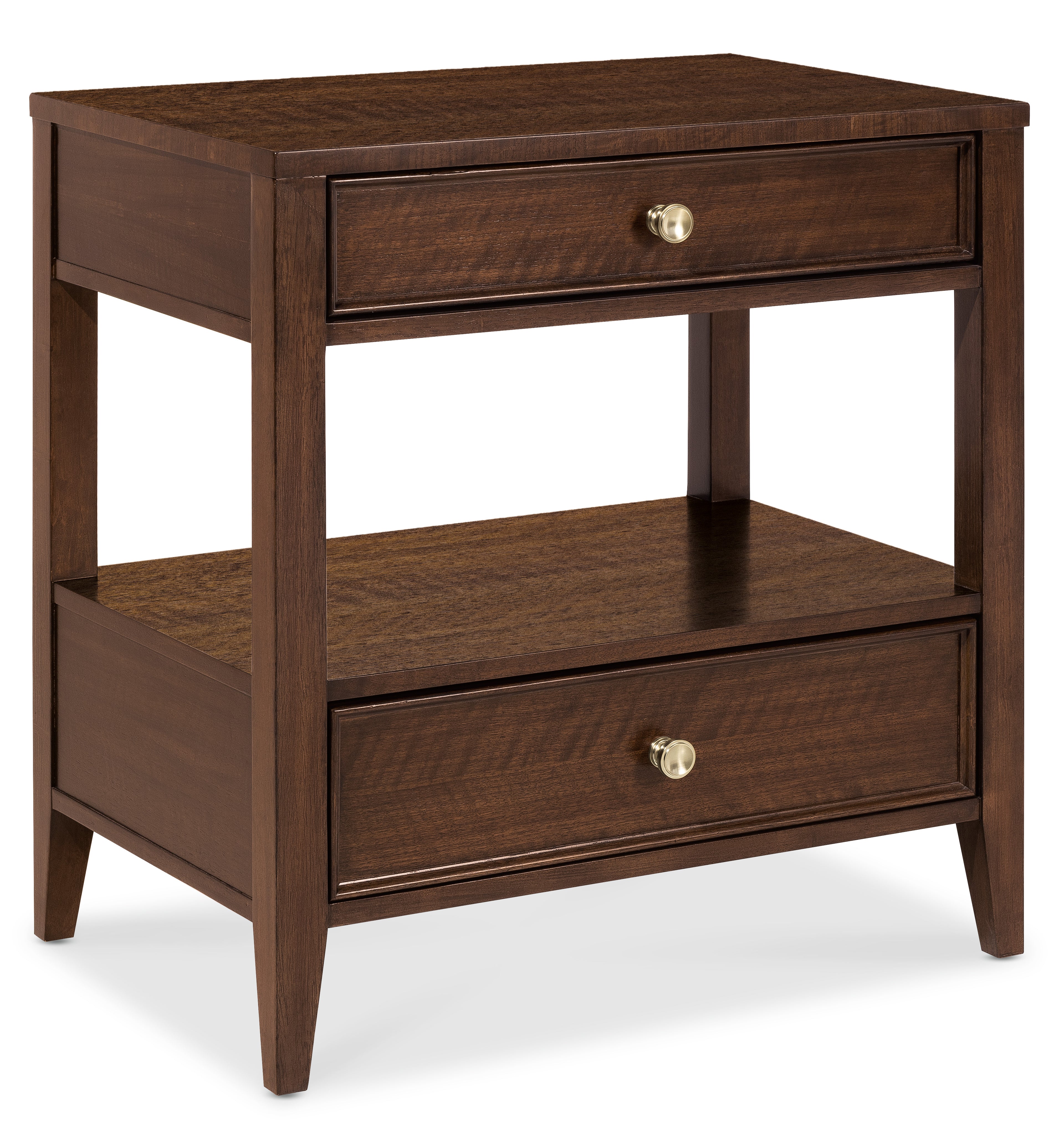 Archives Two-Drawer Nightstand | Classic Walnut