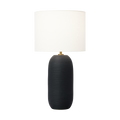 Fanny Slim Table Lamp Rough Black Ceramic Bulbs Inc