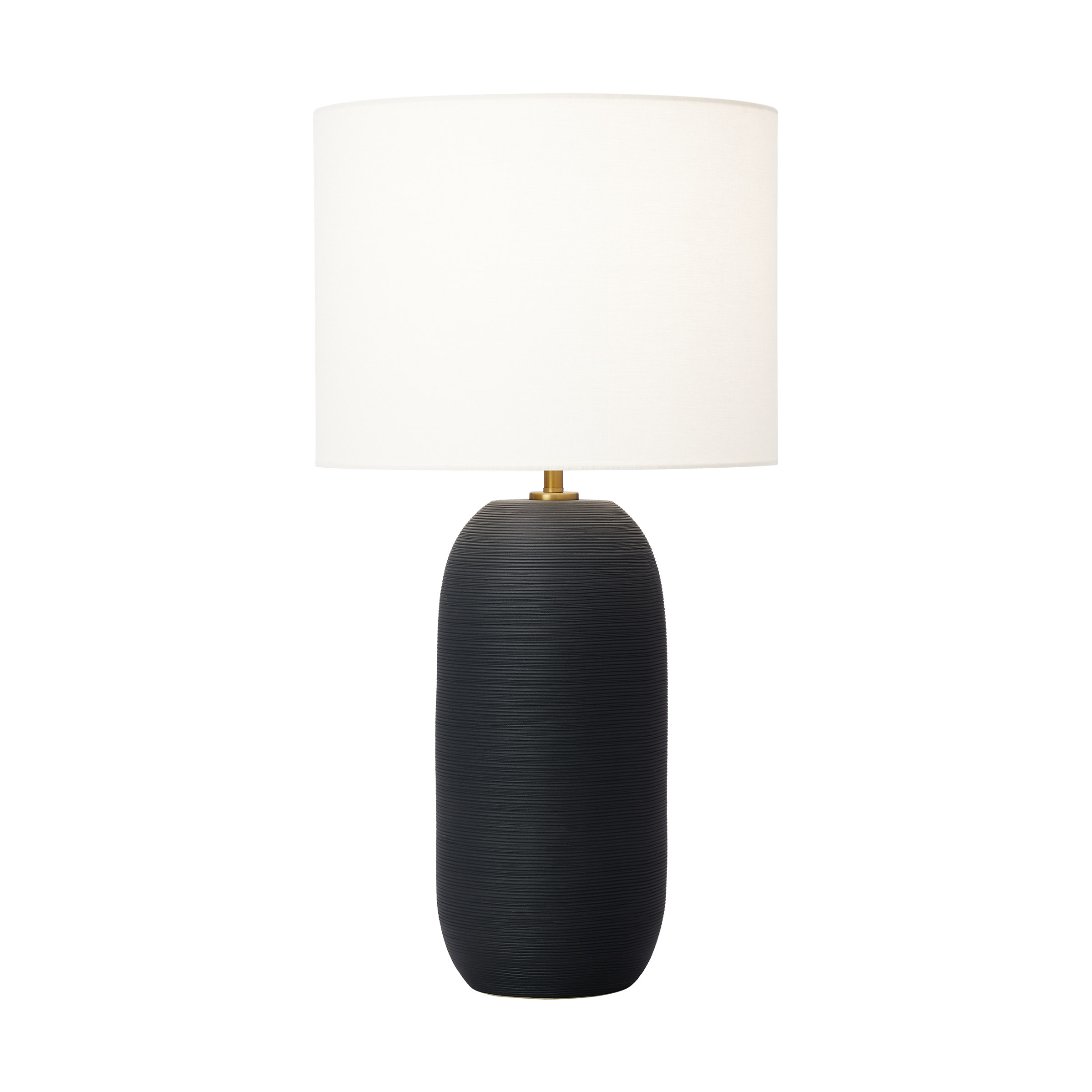 Fanny Slim Table Lamp Rough Black Ceramic Bulbs Inc