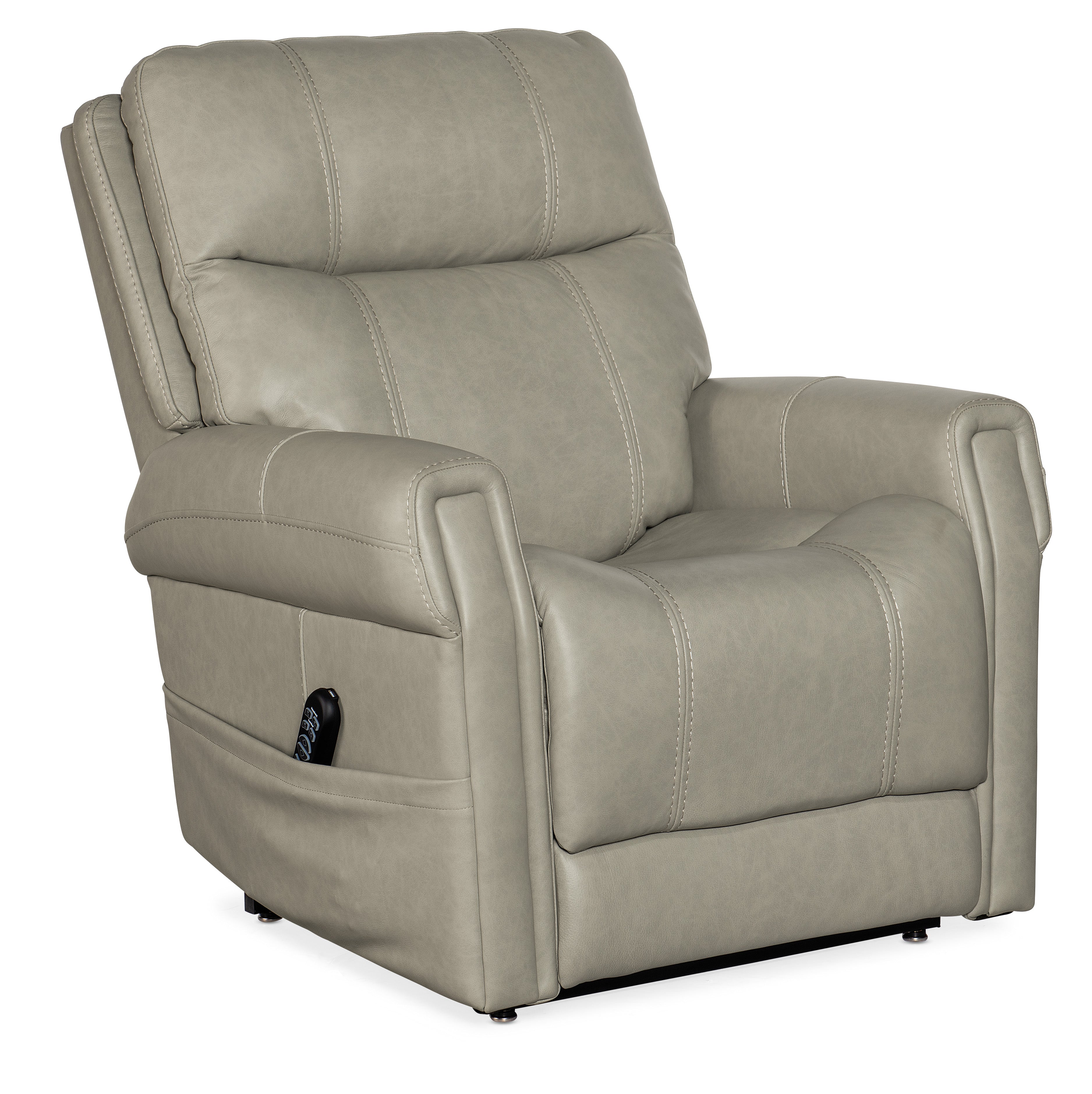 Carroll Power Recliner with Power Headrest, Lumbar & Lift | Light Grey