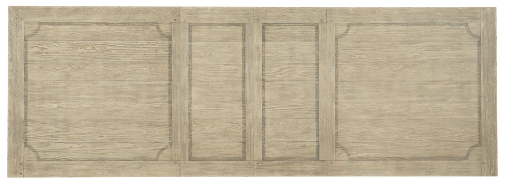 Ciao Bella 84in Trestle Table with 2-18in Leaves-Flaky White/Black
