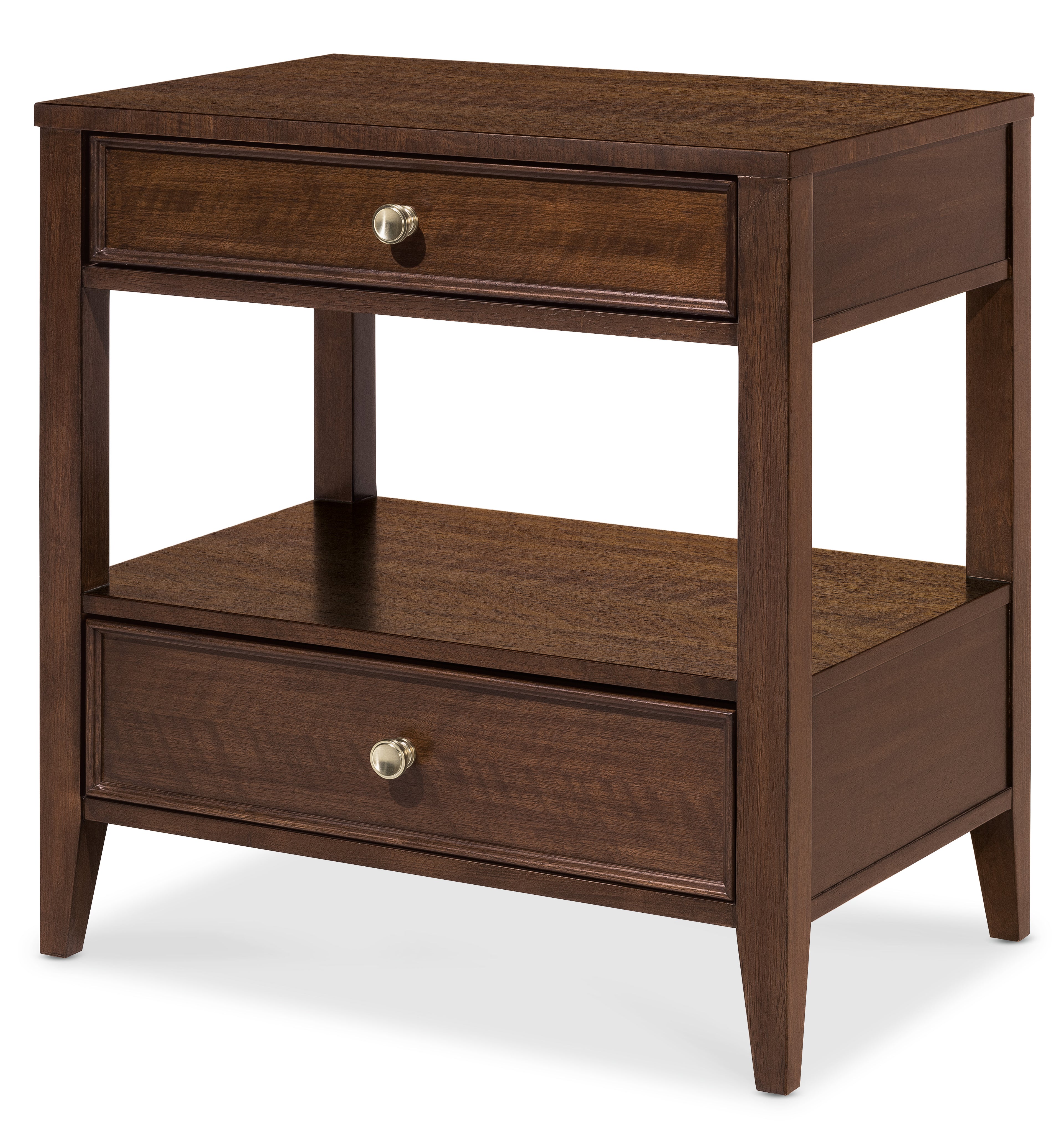 Archives Two-Drawer Nightstand | Classic Walnut