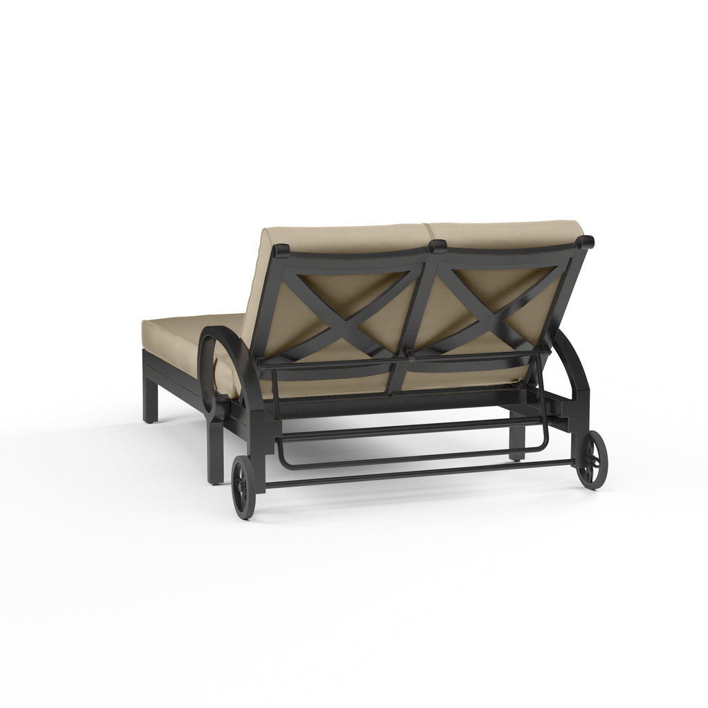 Monterey Double Chaise in Linen Stone w/ Selt Welt