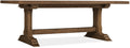 Driftwood Rectangle Dining Table with Two 20-inch Leaves | Worn Saddle