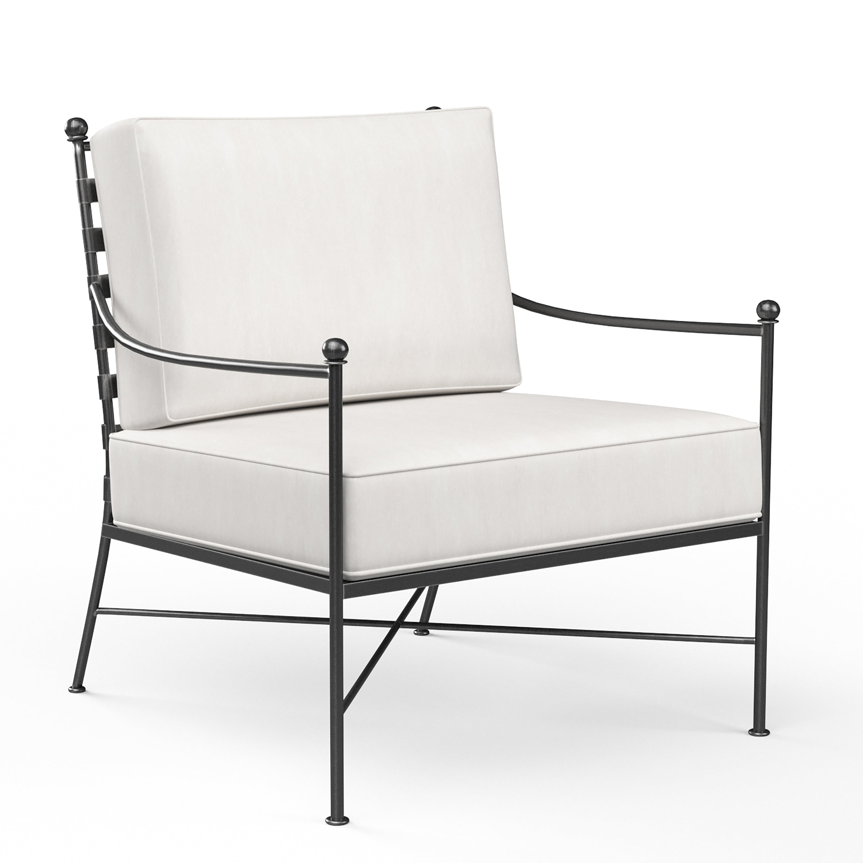 Provence Club Chair in Canvas Flax w/ Self Welt