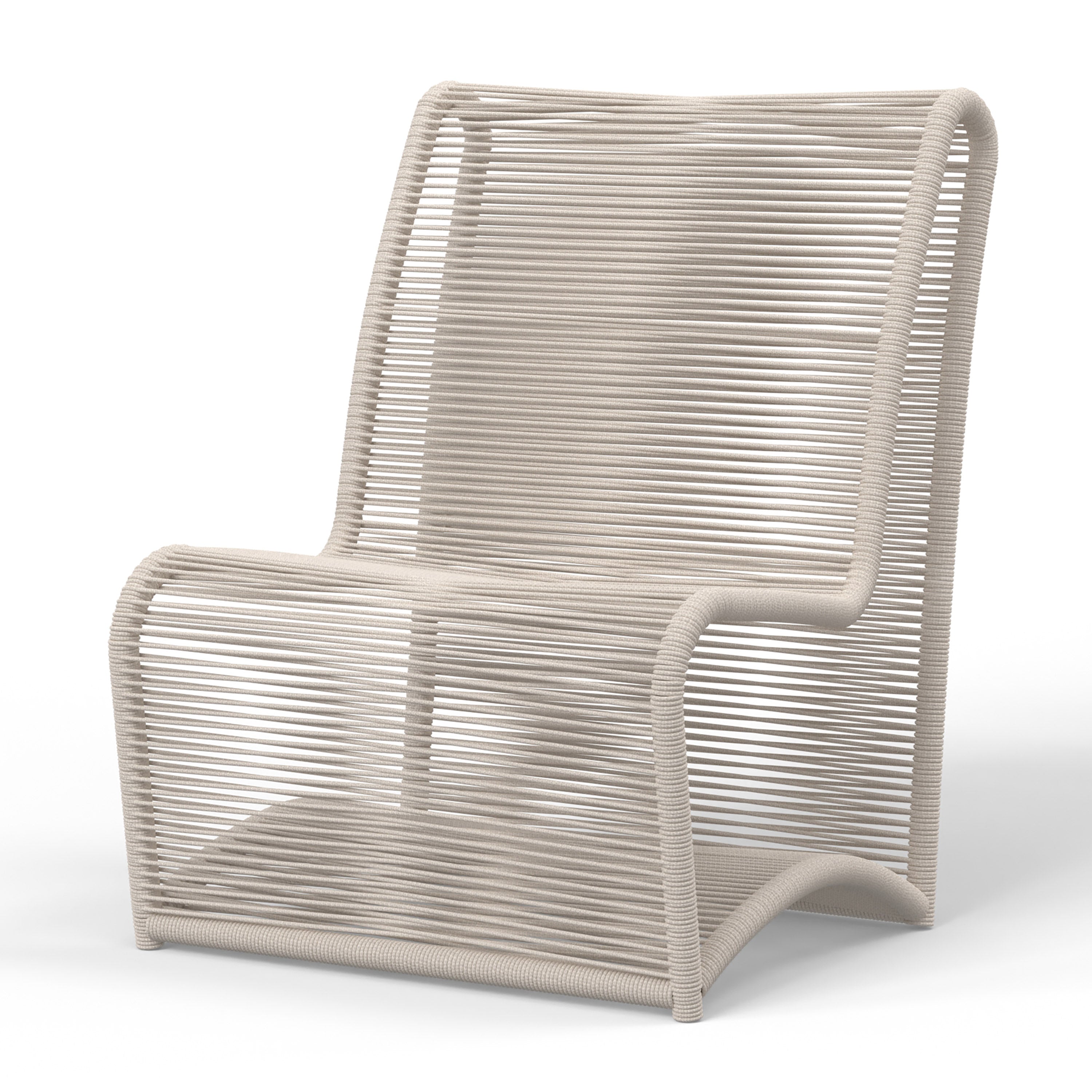 Sand Armless Club Chair