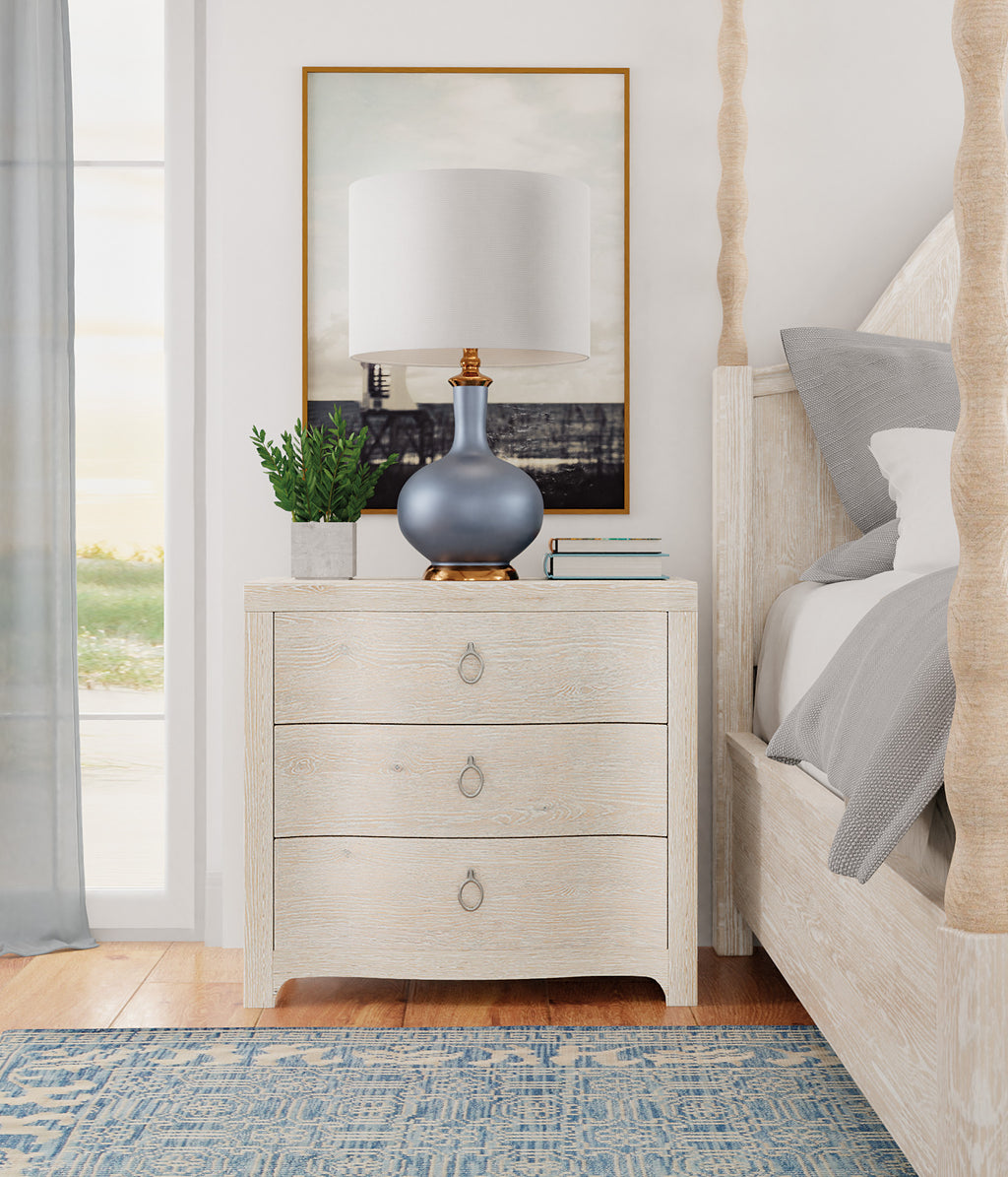 Serenity Antigua Three Drawer Nightstand | Surf