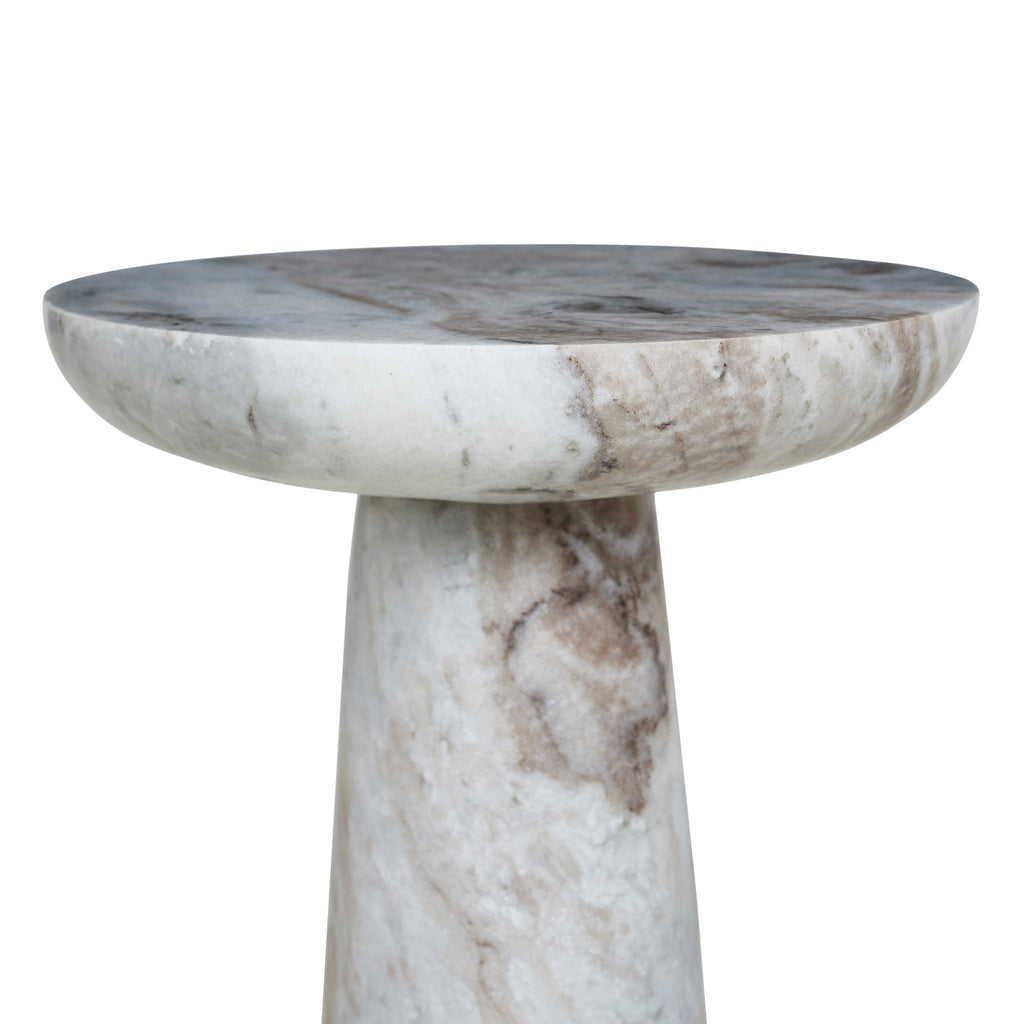 Mercura Side Table | White Marble | Tall